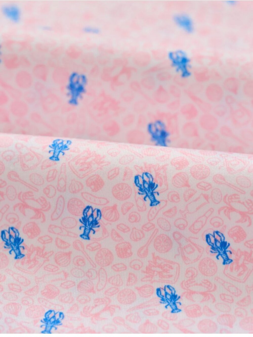 Johnnie-O Featherweight Polo Lobster Print Pink Azalea NWT - Picture 6 of 6